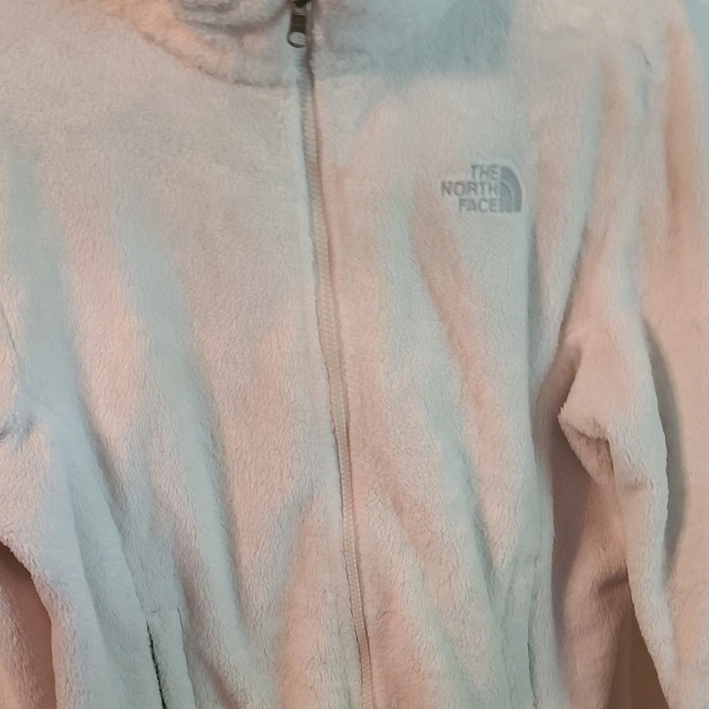 White north face fleece jacket